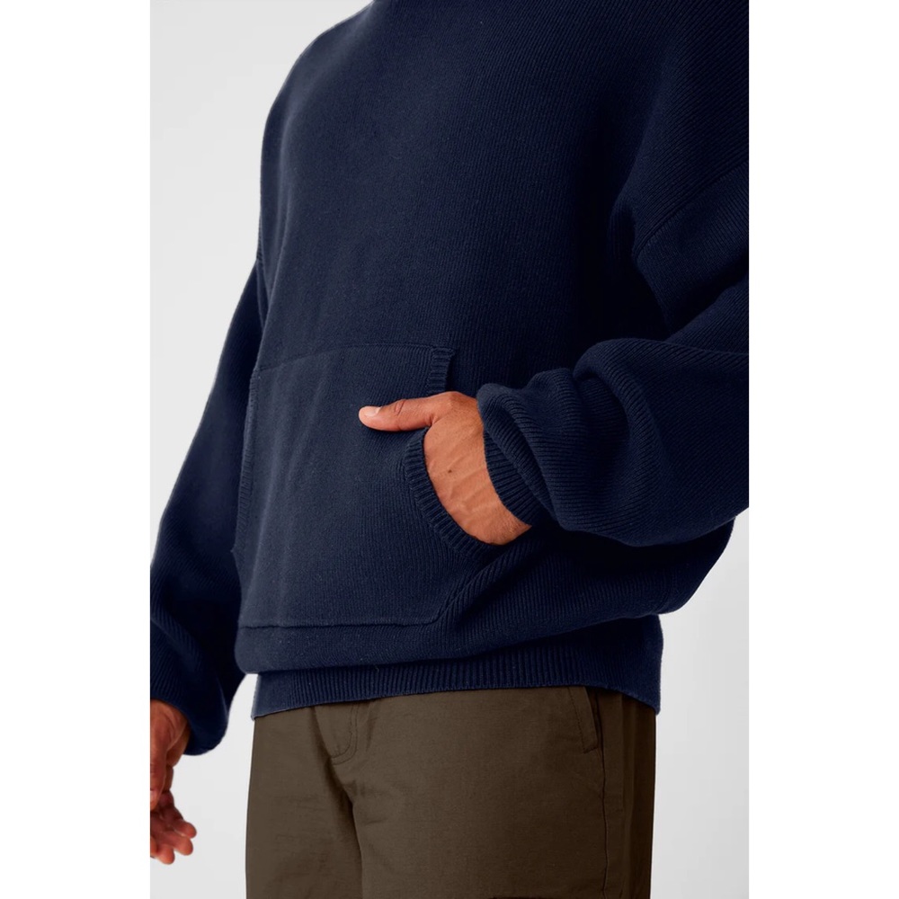 Alo Yoga Scholar Hooded Sweater Navy Small - Picture 13 of 15